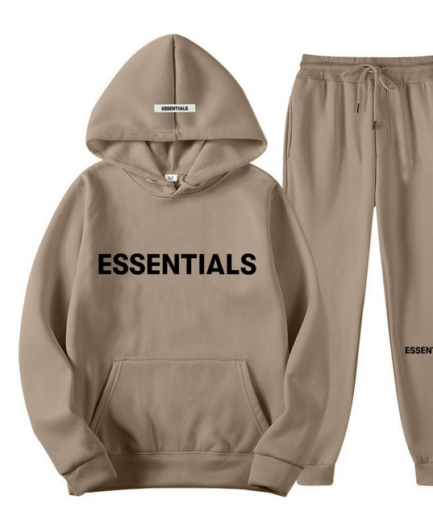 Essential Spring Tracksuit Hooded Sweatshirt – Camel