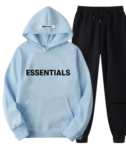 Essential Spring Tracksuit Hooded Sweatshirt – Light Blue