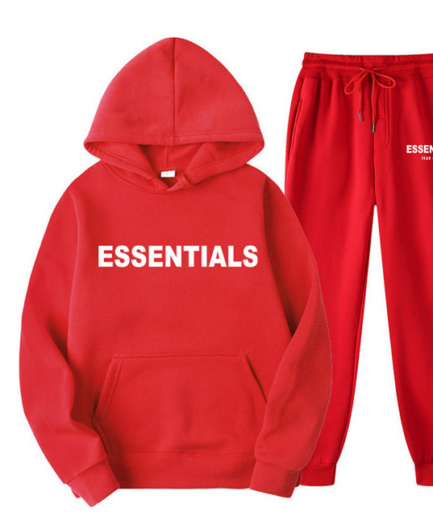 Fear Of God Essential Unisex Tracksuit – Red